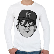 PRINTFASHION HipHop - Férfi hosszú ujjú póló - Fehér