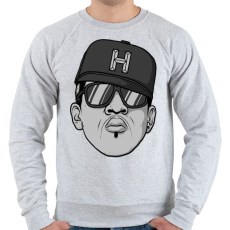 PRINTFASHION HipHop - Férfi pulóver - Sport szürke
