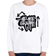 PRINTFASHION Hiphop graffiti - Gyerek pulóver - Fehér
