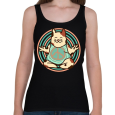 PRINTFASHION Hippi macska - Női atléta - Fekete