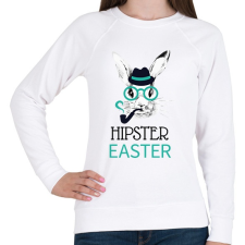 PRINTFASHION Hipster Easter - Női pulóver - Fehér női pulóver, kardigán