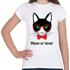 PRINTFASHION Hipster macska  - Női póló - Fehér