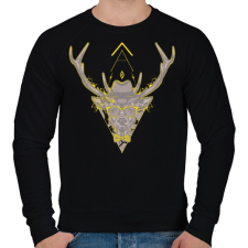PRINTFASHION Hipster szarvas - Férfi pulóver - Fekete férfi pulóver, kardigán