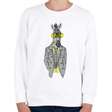 PRINTFASHION Hipster Zebra - Gyerek pulóver - Fehér gyerek pulóver, kardigán