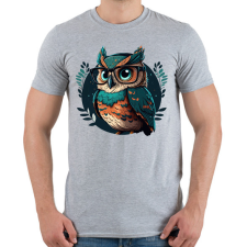 PRINTFASHION Hipszter Bagoly - Férfi póló - Sport szürke férfi póló