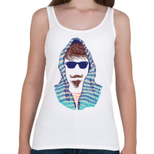 PRINTFASHION Hipszter - Női atléta - Fehér női trikó