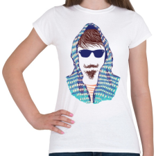 PRINTFASHION Hipszter - Női póló - Fehér női póló