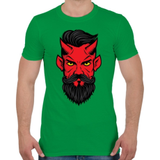 PRINTFASHION Hipszter sátán - Férfi póló - Zöld