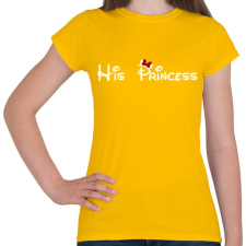 PRINTFASHION His Princess fehér - Női póló - Sárga női póló