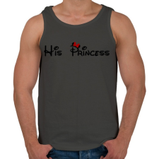 PRINTFASHION His Princess - Férfi atléta - Sötétszürke atléta, trikó