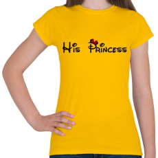 PRINTFASHION His Princess - Női póló - Sárga