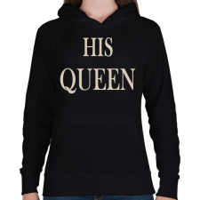 PRINTFASHION His Queen - Női kapucnis pulóver - Fekete női pulóver, kardigán