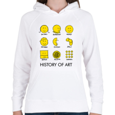 PRINTFASHION History of Art - Művészettörténet - Női kapucnis pulóver - Fehér női pulóver, kardigán