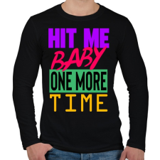PRINTFASHION Hit Me Baby, One More Time - Férfi hosszú ujjú póló - Fekete férfi póló