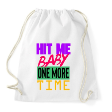 PRINTFASHION Hit Me Baby, One More Time - Sportzsák, Tornazsák - Fehér tornazsák