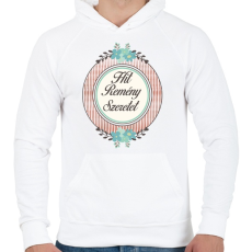 PRINTFASHION Hit, remény, szeretet - Férfi kapucnis pulóver - Fehér