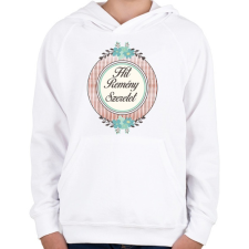 PRINTFASHION Hit, remény, szeretet - Gyerek kapucnis pulóver - Fehér gyerek pulóver, kardigán