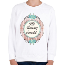 PRINTFASHION Hit, remény, szeretet - Gyerek pulóver - Fehér gyerek pulóver, kardigán