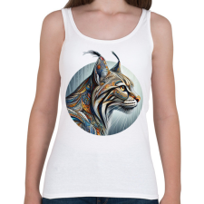 PRINTFASHION Hiúz - Női atléta - Fehér női trikó