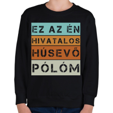 PRINTFASHION Hivatalos húsevő póló - Gyerek pulóver - Fekete gyerek pulóver, kardigán