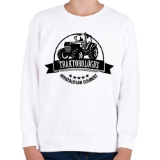 PRINTFASHION Hivatalosan elismert Traktorológus - Gyerek pulóver - Fehér