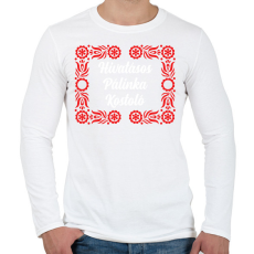 PRINTFASHION Hivatásos pálinka kostoló - Férfi hosszú ujjú póló - Fehér