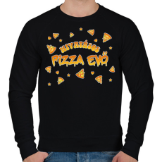 PRINTFASHION Hivatásos pizza evő - Férfi pulóver - Fekete