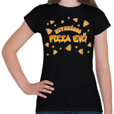 PRINTFASHION Hivatásos pizza evő - Női póló - Fekete női póló