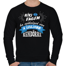 PRINTFASHION Hívj engem - Rendőr - Férfi pulóver - Fekete férfi pulóver, kardigán