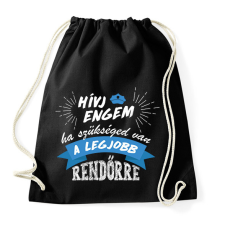 PRINTFASHION Hívj engem - Rendőr - Sportzsák, Tornazsák - Fekete tornazsák