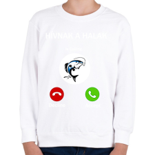 PRINTFASHION HÍVNAK A HALAK - Gyerek pulóver - Fehér gyerek pulóver, kardigán