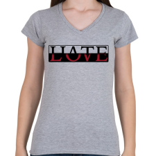 PRINTFASHION HL3-03 - Női V-nyakú póló - Sport szürke női póló