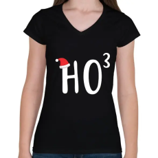 PRINTFASHION HO3 - Női V-nyakú póló - Fekete