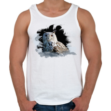 PRINTFASHION hó bagoly - Férfi atléta - Fehér