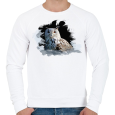 PRINTFASHION hó bagoly - Férfi pulóver - Fehér