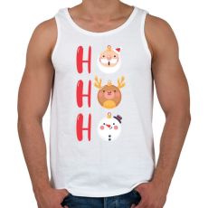 PRINTFASHION Ho ho ho - Férfi atléta - Fehér