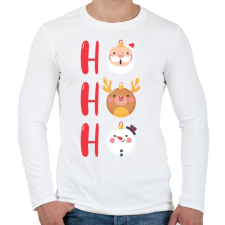 PRINTFASHION Ho ho ho - Férfi hosszú ujjú póló - Fehér férfi póló