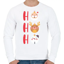 PRINTFASHION Ho ho ho - Férfi pulóver - Fehér férfi pulóver, kardigán