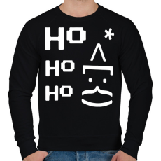 PRINTFASHION Ho ho ho Mikulás - Férfi pulóver - Fekete