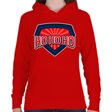 PRINTFASHION HO HO HO - Női kapucnis pulóver - Piros női pulóver, kardigán