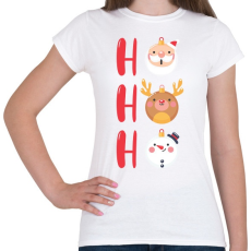 PRINTFASHION Ho ho ho - Női póló - Fehér