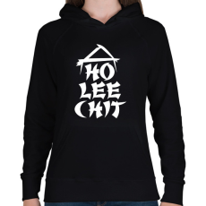 PRINTFASHION Ho-lee-chit - Női kapucnis pulóver - Fekete