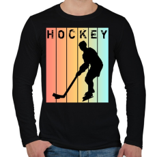 PRINTFASHION Hockey - Férfi hosszú ujjú póló - Fekete