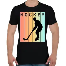 PRINTFASHION Hockey - Férfi póló - Fekete férfi póló