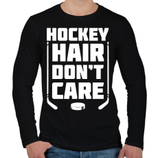 PRINTFASHION Hockey hair - Férfi hosszú ujjú póló - Fekete