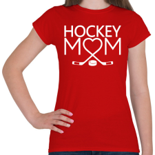 PRINTFASHION Hockey Mom - Női póló - Piros női póló