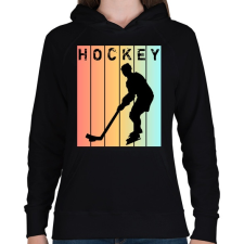 PRINTFASHION Hockey - Női kapucnis pulóver - Fekete női pulóver, kardigán