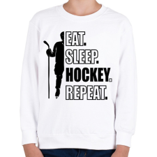 PRINTFASHION Hockey, repeat - Gyerek pulóver - Fehér gyerek pulóver, kardigán