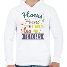 PRINTFASHION Hocus Pocus tea - Férfi kapucnis pulóver - Fehér férfi pulóver, kardigán