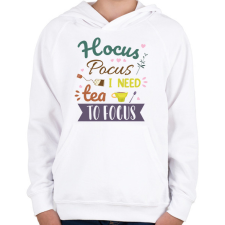 PRINTFASHION Hocus Pocus tea - Gyerek kapucnis pulóver - Fehér gyerek pulóver, kardigán